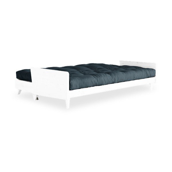 Sofa rozkładana z niebieskim obiciem Karup Design White/Olive Green-image-4