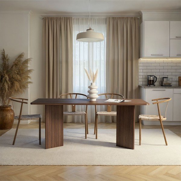 Stół w dekorze orzecha 90x180 cm Linza – Kalune Design-image-2