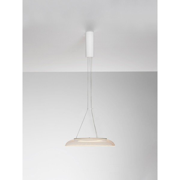Aluminiowa lampa wisząca LED w matowym białym kolorze z kloszem ze szkła akrylowego ø 40 cm Mantle – Nova Luce-image-3