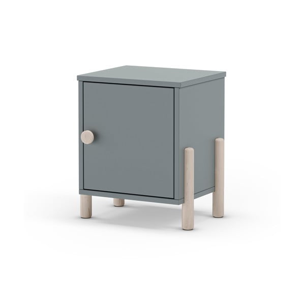 Szarozielona dziecięca szafka nocna z litego drewna sosnowego Enola – Marckeric-image-3