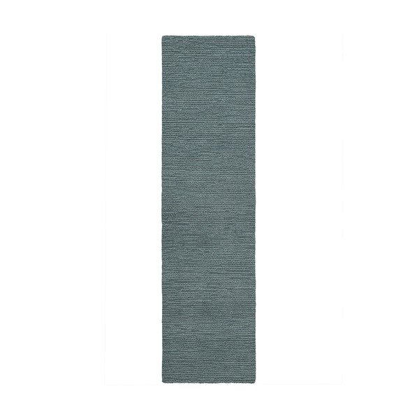 Szaroniebieski wełniany chodnik tkany ręcznie 80x230 cm Harris Boucle – Flair Rugs
