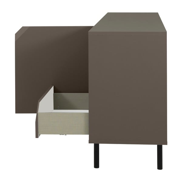 Ciemnoszara niska komoda 177x77 cm Corner – Tenzo-image-2