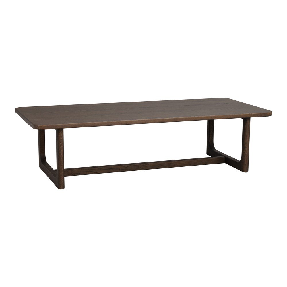Stolik z blatem w dekorze dębu w ciemnym naturalnym kolorze 70x160 cm Driscoll – Rowico