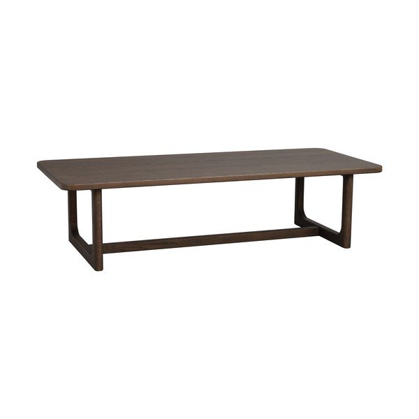 Stolik z blatem w dekorze dębu w ciemnym naturalnym kolorze 70x160 cm Driscoll – Rowico
