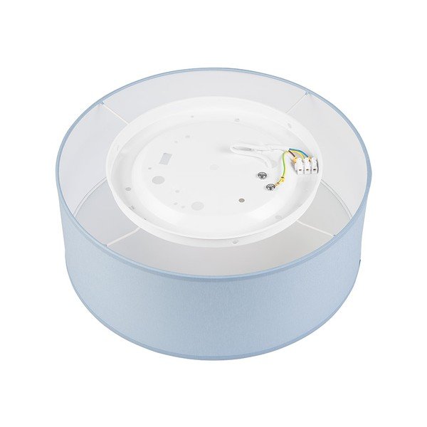 Niebieska lampa sufitowa z tekstylnym kloszem ø 35 cm Vivian – LAMKUR-image-2
