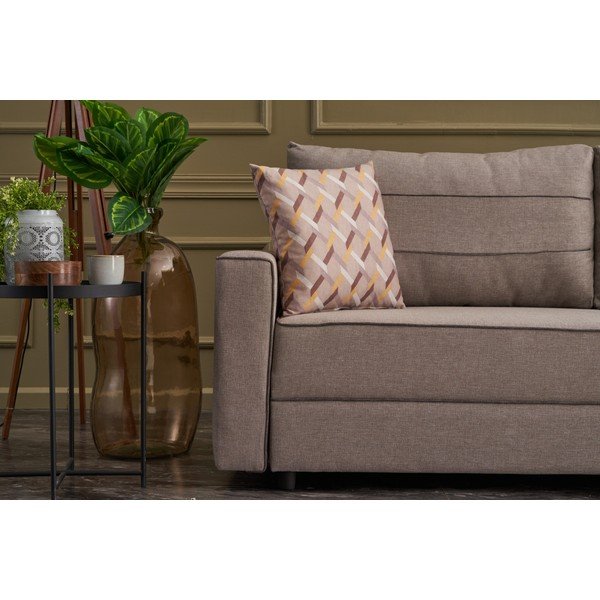 Jasnobrązowa rozkładana sofa 215 cm Ece – Artie-image-4