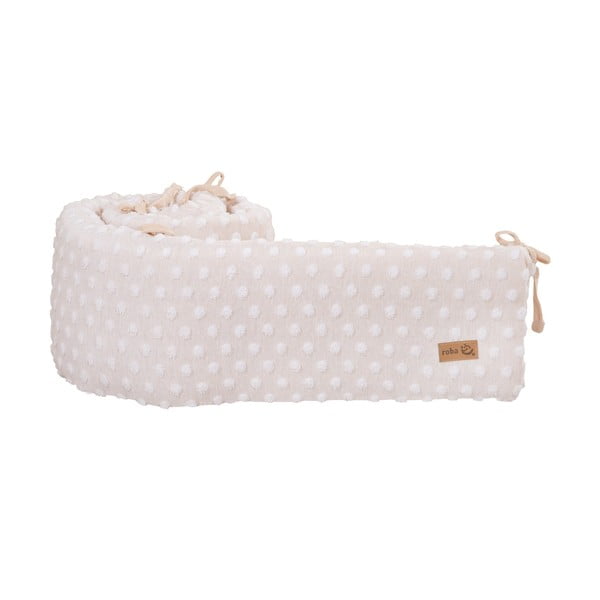 Beżowy ochraniacz do łóżeczka z mieszanki bawełny 170 cm Frosty Almond – Roba-image-2