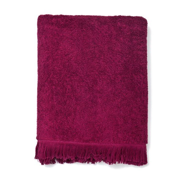 Komplet 2 bordowych ręczników kąpielowych z bawełny Casa Di Bassi Bath, 70x140 cm-image-1