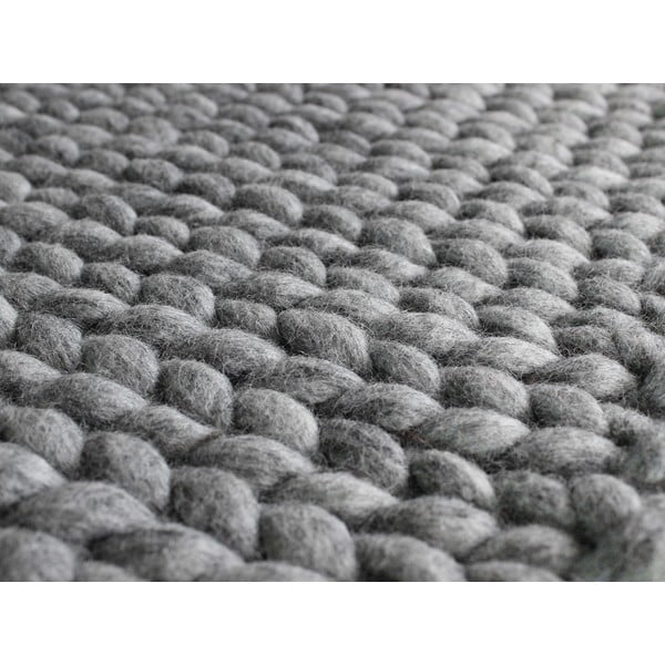 Stalowoszary pleciony dywan wełniany Wooldot Braided Rugs, 170x240 cm-image-2