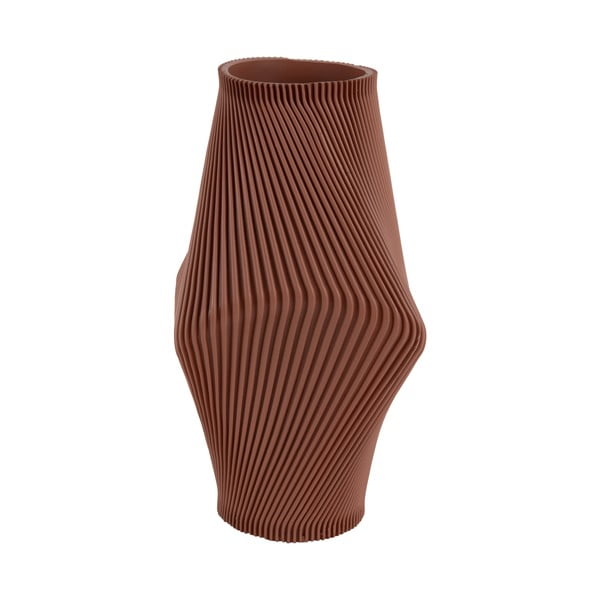 Brązowy wazon z żywicy polimerowej (wysokość 30 cm) Twisted Rib – PT LIVING-image-2
