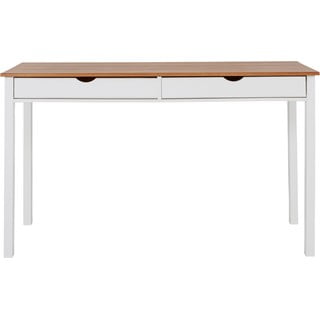 Biało-brązowe biurko Støraa Gava, dł. 140 cm
