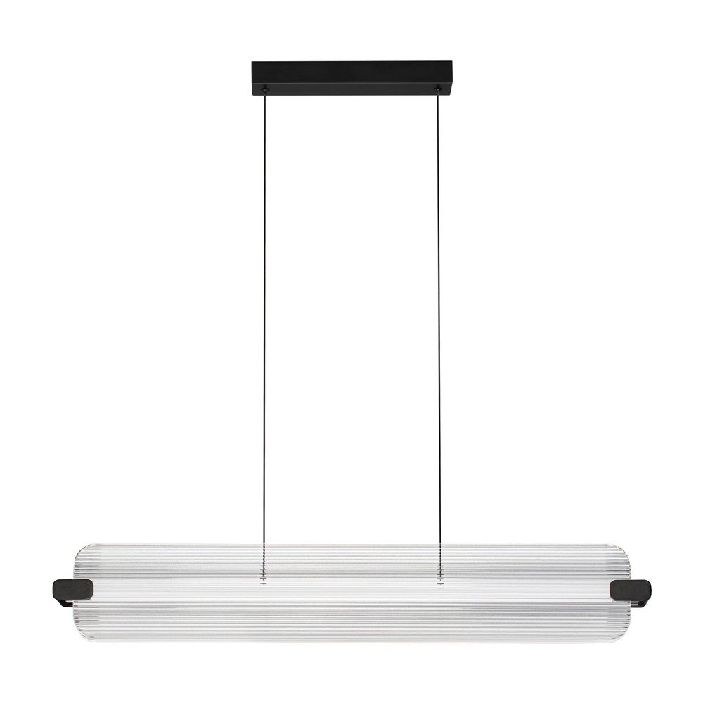Szklana lampa wisząca LED ze ściemniaczem w kolorze matowej czerni Emery – Nova Luce