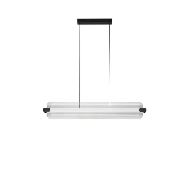 Szklana lampa wisząca LED ze ściemniaczem w kolorze matowej czerni Emery – Nova Luce
