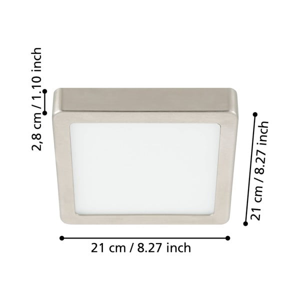 Szara lampa sufitowa LED 21x21 cm FUEVA 5 – EGLO-image-2