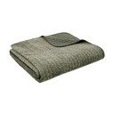 Zielona aksamitna narzuta pikowana 240x260 cm Attica Velvet Embroidered – Bianca