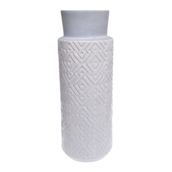 Biały wazon ceramiczny Ewax Tribe, wys. 40 cm