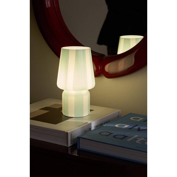 Biała/niebieska szklana lampa stołowa (wysokość 21,5 cm) Carlo – Ellos Home-image-1