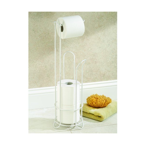 Biały stalowy stojak na papier toaletowy Classico – iDesign-image-4