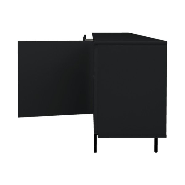 Czarna niska komoda 210x76 cm Plain – Tenzo-image-4
