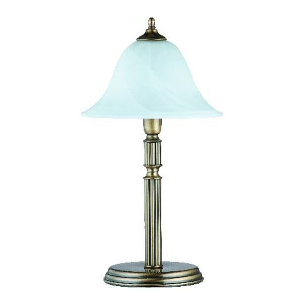 Lampa stołowa z turkusowym abażurem Glimte Silver Blue Dream