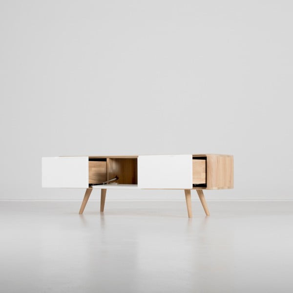 Dębowa szafka pod TV Gazzda Ena, 135x42x45 cm-image-1