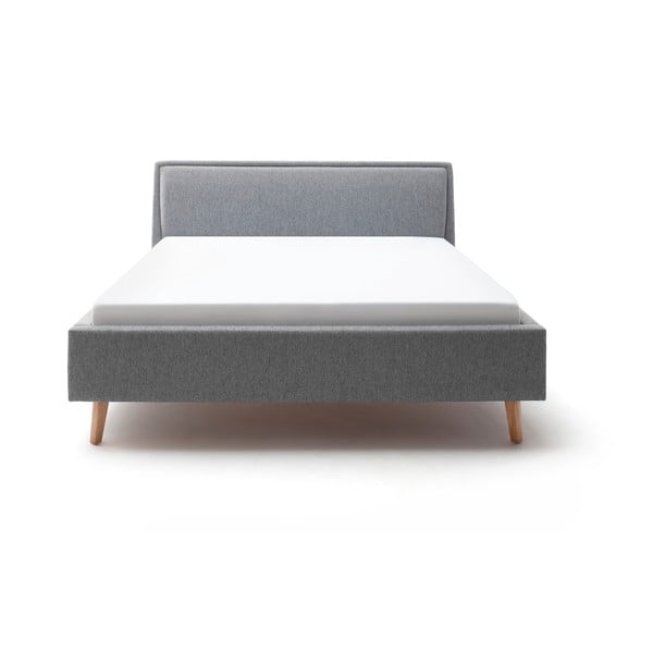 Szare tapicerowane łóżko dwuosobowe bez stelaża 180x200 cm Frieda – Meise Möbel-image-2