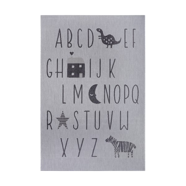 Szary dywan dla dzieci Ragami Letters, 120x170 cm