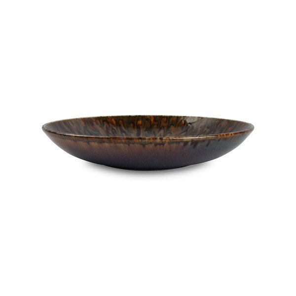 Brązowy głęboki porcelanowy talerz ø 26 cm Resto – BonBistro-image-2