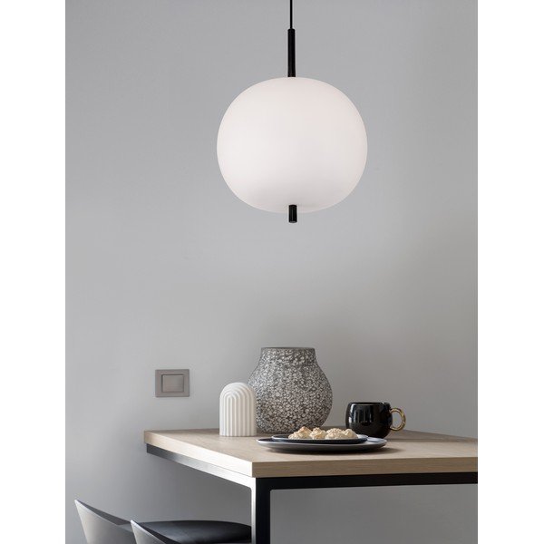 Biała/czarna szklana lampa wisząca ø 30 cm Lato – Nova Luce-image-2