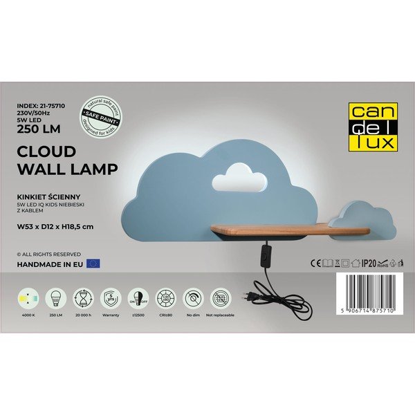 Niebieska lampa dziecięca Cloud – Candellux Lighting-image-2
