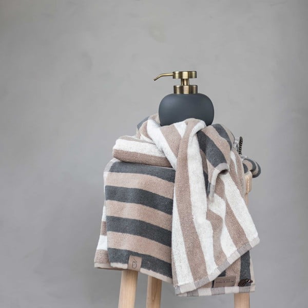 Niebiesko-szary ręcznik z bawełny organicznej 50x90 cm Disorder – Mette Ditmer Denmark-image-1