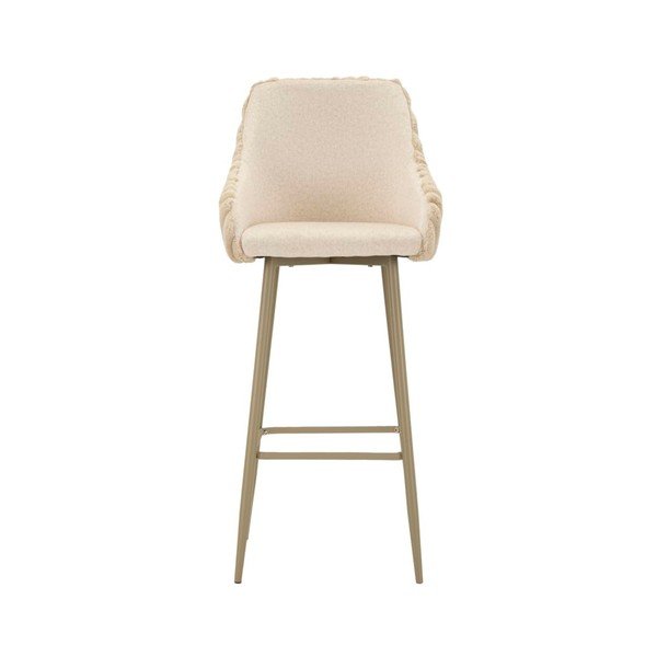 Kremowe tapicerowane hokery zestaw z podłokietnikami 2 szt. (wysokość siedziska 78 cm) Alaska – Mauro Ferretti-image-2