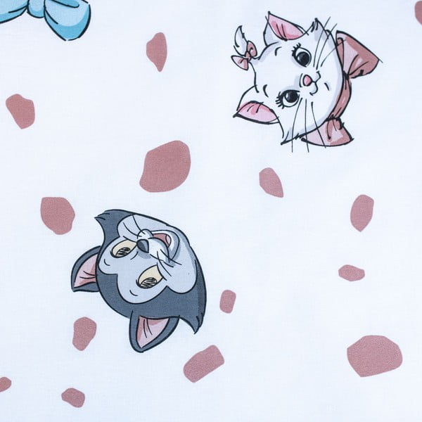 Biała bawełniana pościel dziecięca do łóżeczka 100x135 cm Marie Cat "Friends" – Jerry Fabrics-image-4