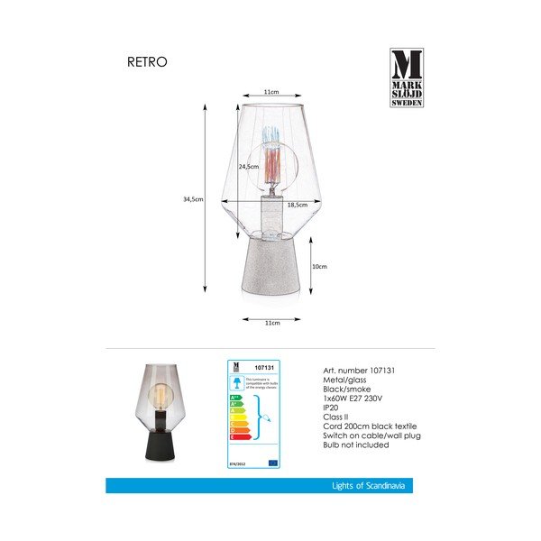 Lampa stołowa Markslöjd Retro, ø 18,5 cm-image-2