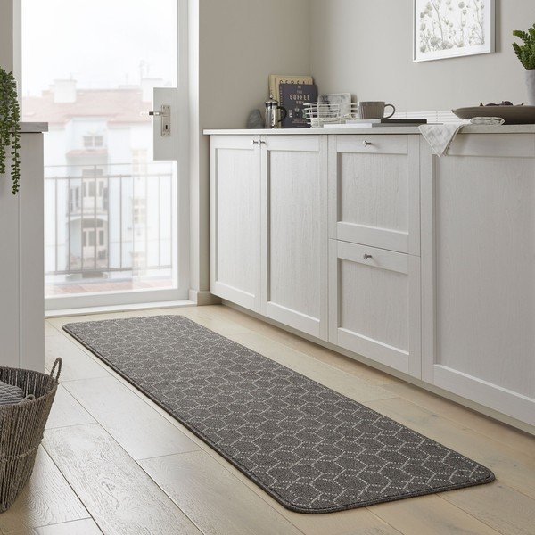 Ciemnoszary chodnik odpowiedni do prania 57x230 cm Argyll – Flair Rugs-image-1