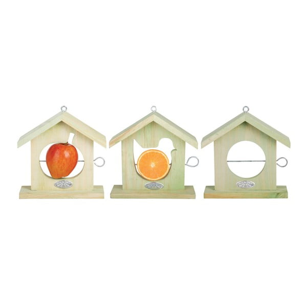 Zestaw 3 karmników dla ptaków na jabłko Esschert Design, wys. 20,2 cm