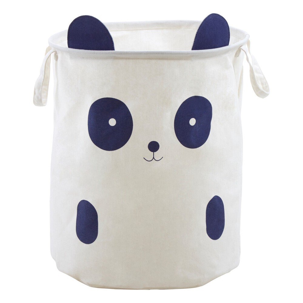 Biały tekstylny dziecięcy kosz na zabawki ø 38x48 cm Mimo Panda Face – Premier Housewares