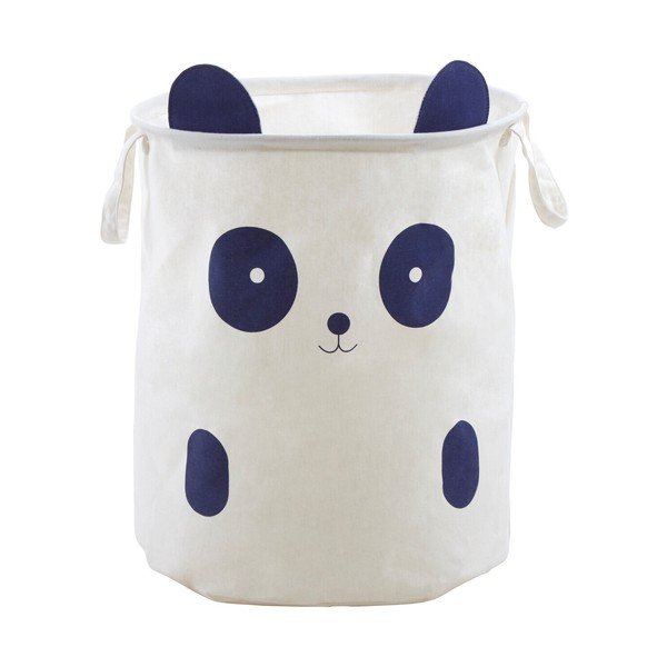 Biały tekstylny dziecięcy kosz na zabawki ø 38x48 cm Mimo Panda Face – Premier Housewares