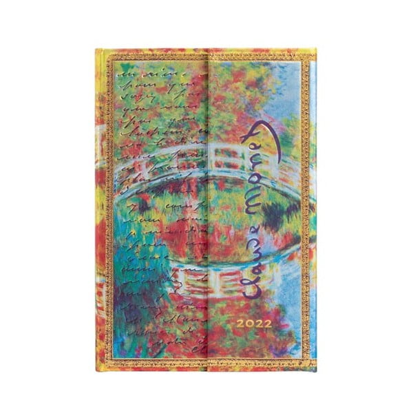Tygodniowy kalendarz na rok 2022 z magnetycznym zamknięciem Paperblanks Monet (Bridge), Letter to Morisot, 10x14 cm