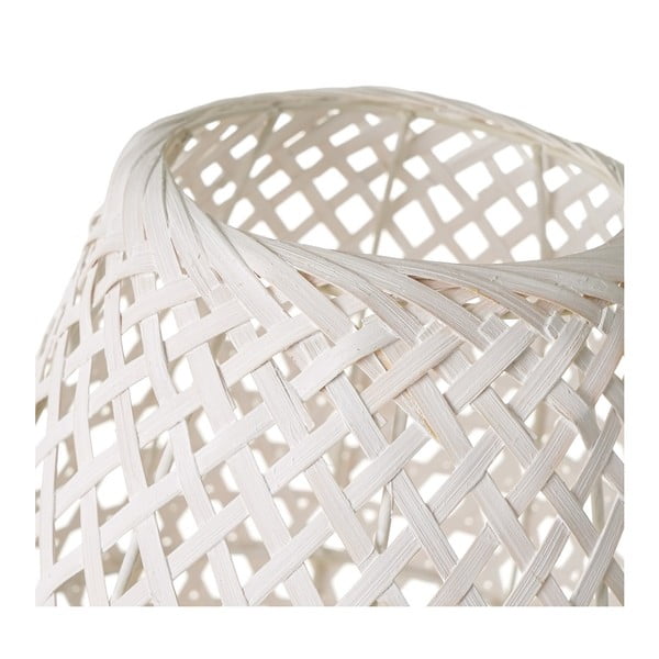 Biała bambusowa lampa stołowa (wys. 36 cm) – Casa Selección-image-2