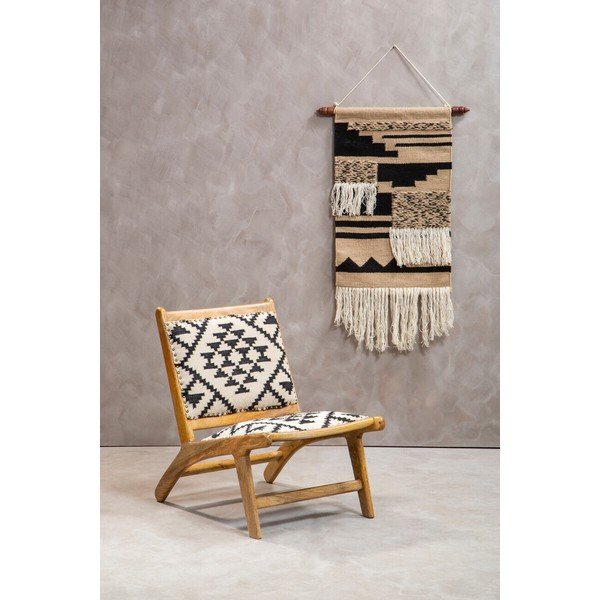 Czarno-biały/w naturalnym kolorze fotel Cefena – Premier Housewares-image-1