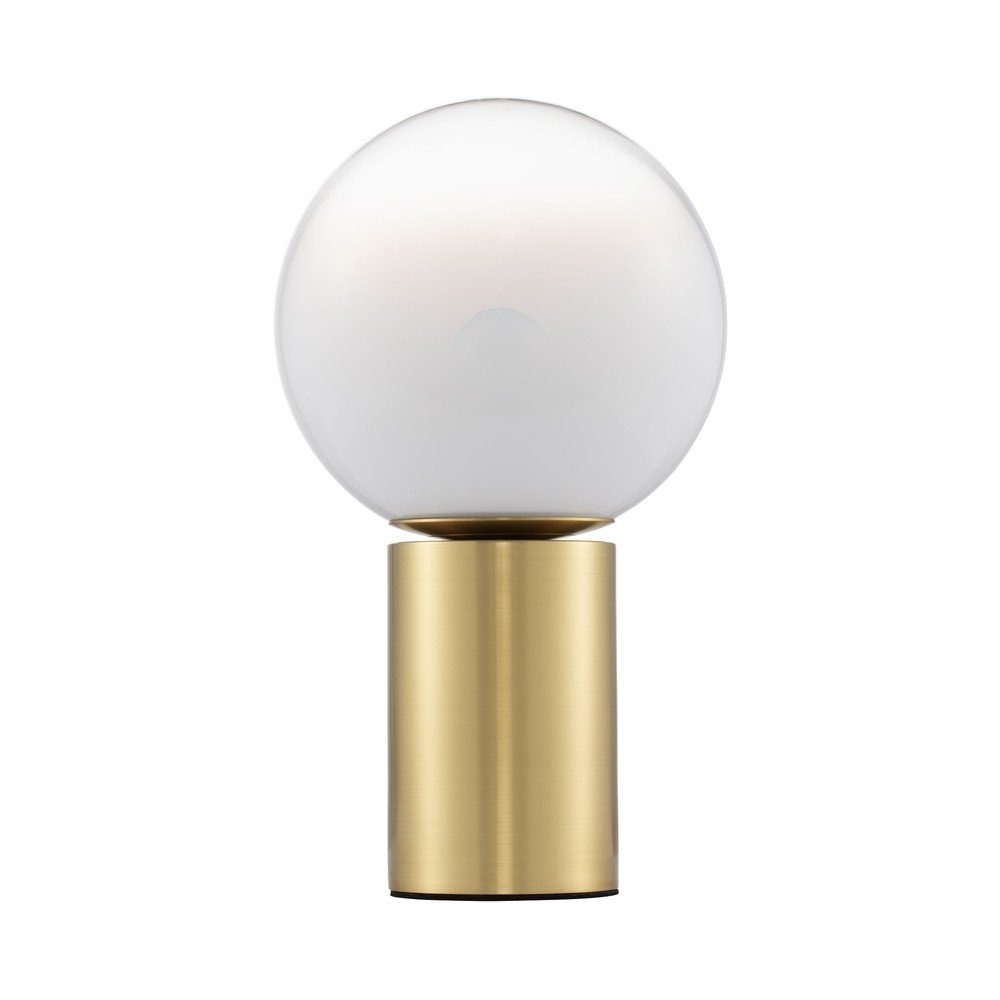 Biała/w kolorze złota szklana lampa stołowa (wysokość 35,5 cm) Vita – Nova Luce