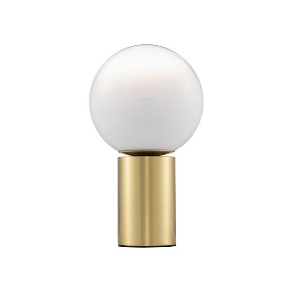 Biała/w kolorze złota szklana lampa stołowa (wysokość 35,5 cm) Vita – Nova Luce