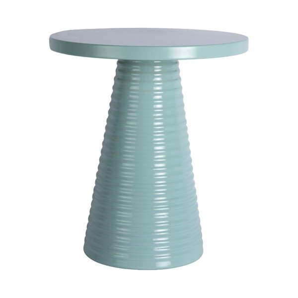 Metalowy okrągły stolik ø 40 cm Catania Ribbed – Leitmotiv
