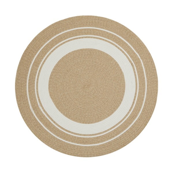 Okrągły dywan odpowiedni na zewnątrz w kolorze naturalnym ø 200 cm – NORTHRUGS