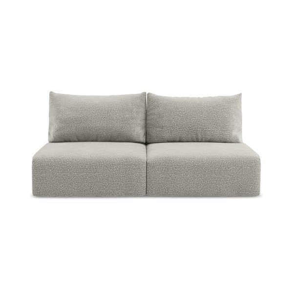 Jasnoszara rozkładana/ze schowkiem sofa 216 cm Kalena – Makamii