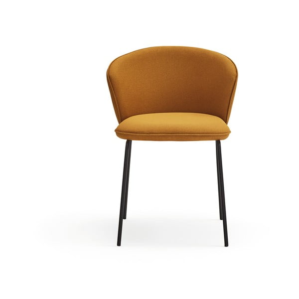 Musztardowe tapicerowane fotele jadalniane zestaw 2 szt. Add – Teulat-image-3