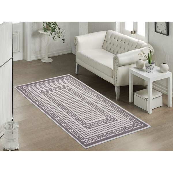 Szarobeżowy bawełniany chodnik Vitaus Olvia, 80x200 cm-image-2