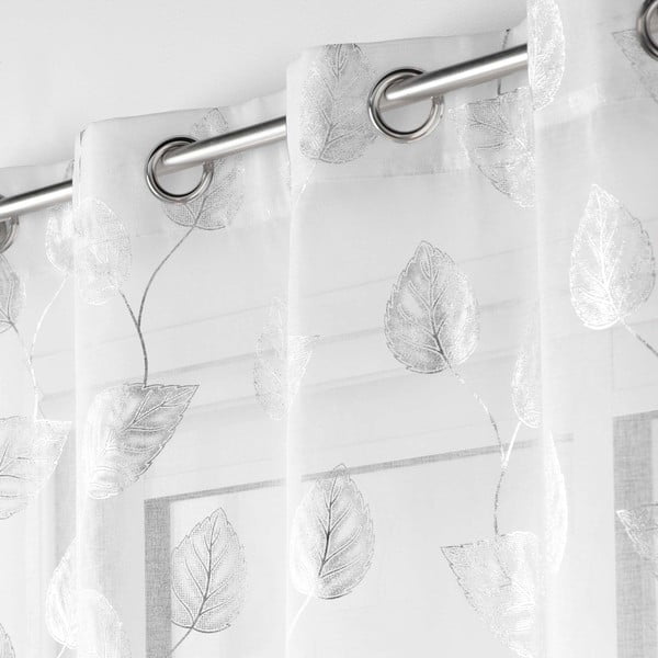 Firanka w biało-srebrnym kolorze 140x280 cm Edelia – douceur d'intérieur-image-1