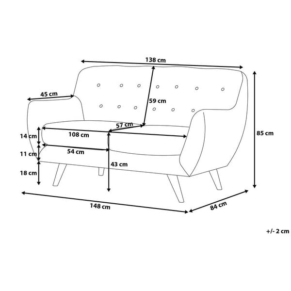 Szmaragdowa sofa 2-osobowa z obiciem o wyglądzie aksamitu Monobeli Willy-image-2